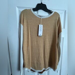 Smartwool Women's Tan and Cream Crew Neck Sweater